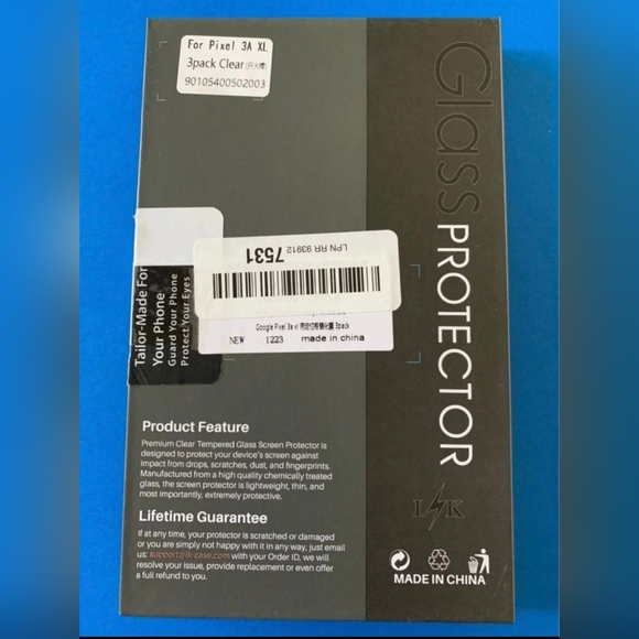 Google Pixel 3A XL - LK Tempered Glass Screen Protectors 3-PACK - Picture 2 of 4